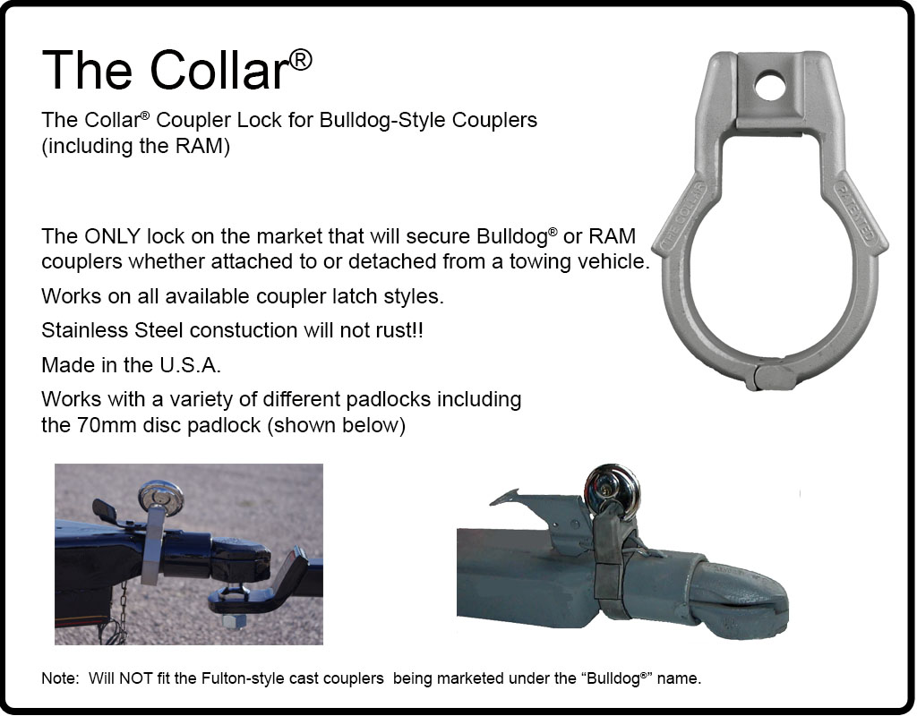 The Collar Hammerblow/Bulldog/Ram Coupler Lock | eBay The Collar Trailer Hitch Lock